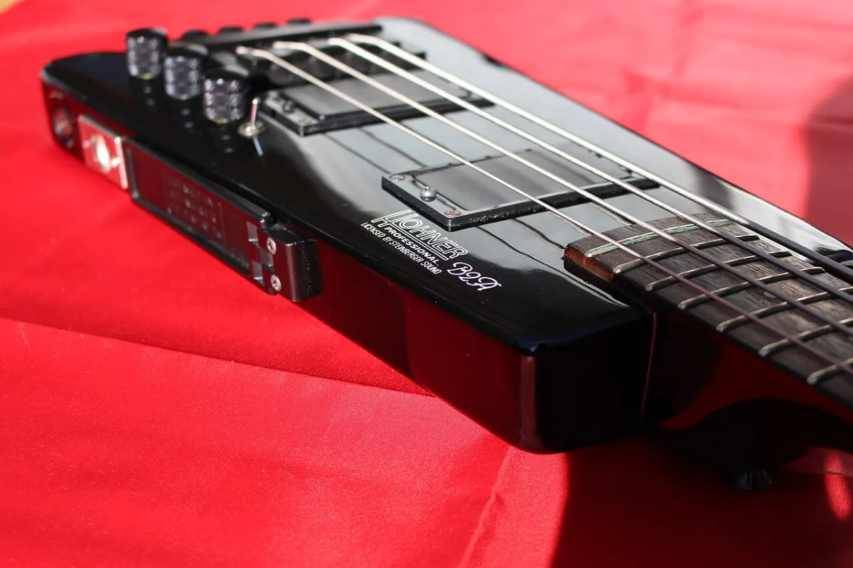 Bass guitar close-up